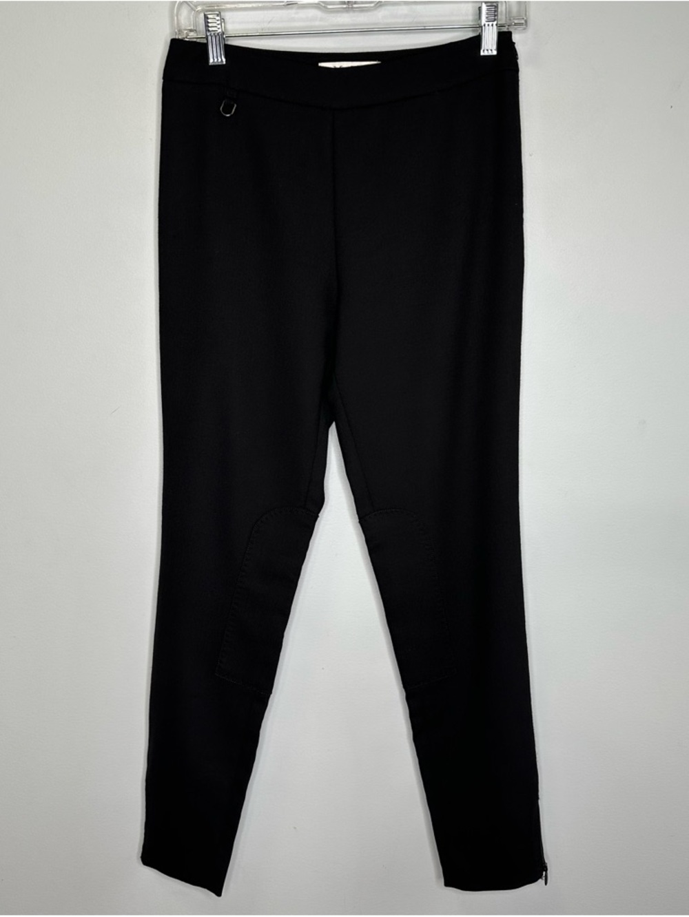 Maxmara Women’s Black Zippered Ankles Equestrian Style Trousers Pants Size 4